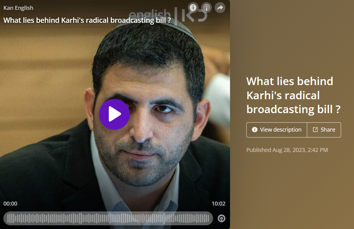 What lies behind Karhi's radical broadcasting bill?