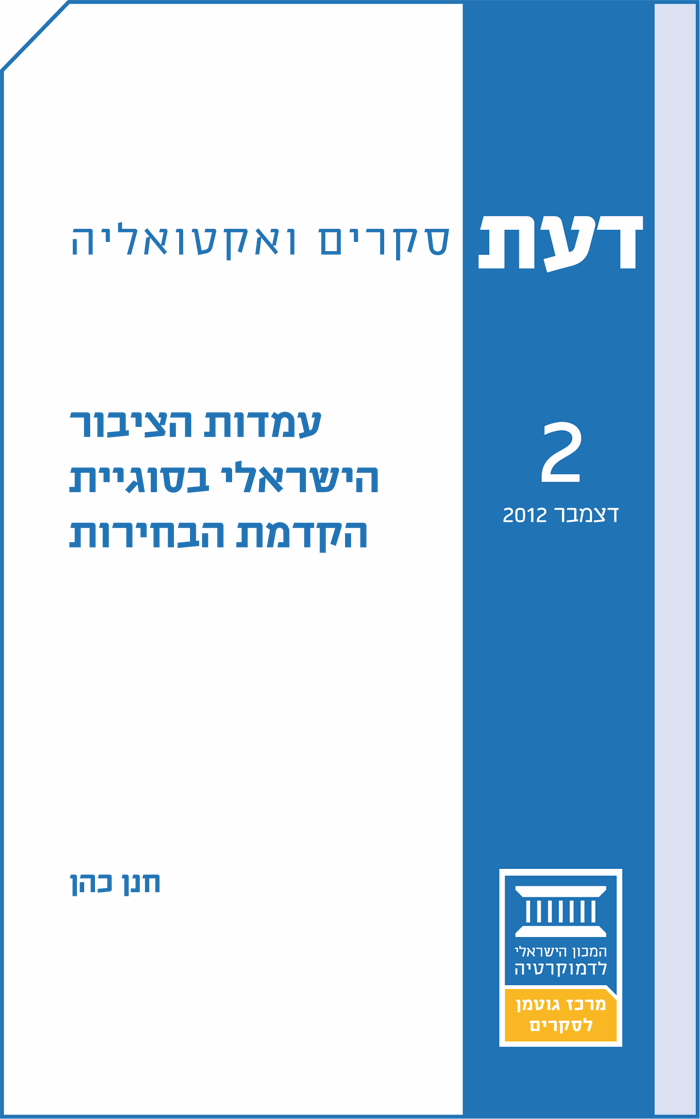 Israeli Public Opinion on Moving Up the Election Date