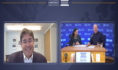 Eric Goldstein CEO of UJA-Federation of NY with IDI's Yohanan Plesner and Shlomit Ravitsky Tur-Paz