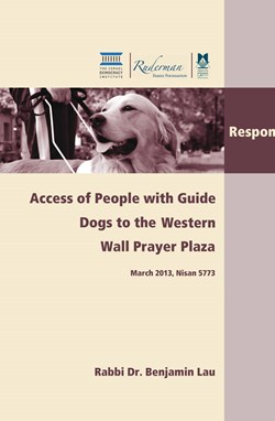 Access of People with Guide Dogs to the Western Wall Prayer Plaza